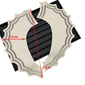 나비 분리 가능한 흰색 레이스 칼라 자수 맞춤 도매 니트 크로 셰 뜨개질 네크 라인 중공 거짓 칼라 - Product Image 6