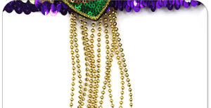 Diadema HLC <span class=keywords><strong>de</strong></span> Mardi Gras con Plumas y Lentejuelas, con Cuentas Metálicas, Máscara <span class=keywords><strong>de</strong></span> Comedia, Sombrero <span class=keywords><strong>de</strong></span> Bufón, Accesorio para la Cabeza para Festivales, Carnavales y Desfiles - Product Image 4