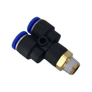 ข้อต่อลมแบบเร็ว Zhaolong Pneumatic รุ่น Px8-02 ทองแดง เกลียวนอก แบบสามทาง สำหรับสายลม มาตรฐานอังกฤษ - Product Image 4