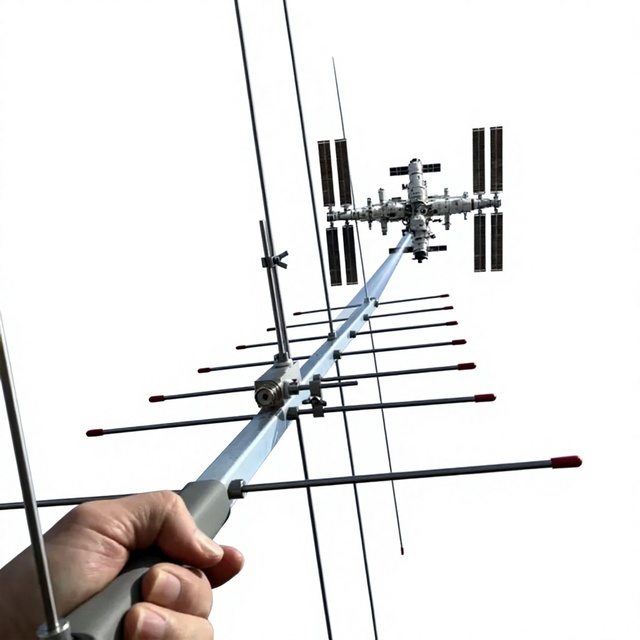 U7V4 UHF 430-440 / VHF 143-148M Handheld Foldable Dual-Band Yagi Antenna Portable for Satellite ISS SSTV Reception Made