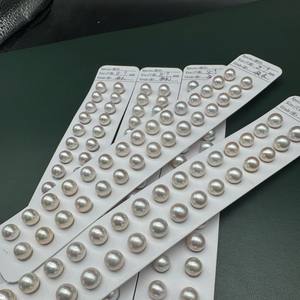 Perlas Sueltas de Akoya de Agua Salada Natural de 8-8.5mm, Perla Desnuda de Zhuji, Blanco Brillante Transparente, Polvo, Luz Intensa, Casi Impecable - Product Image 4