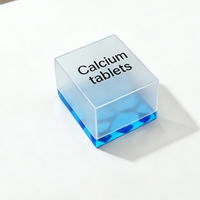 Boîtes de comprimés de calcium en plastique transparent les plus vendues, pliables en PET, emballage d'affichage pour compléments alimentaires