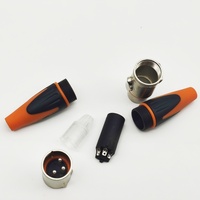 XLR 3 Broches Mâle Femelle Mic Plug Audio Câble Connecteur OFC Plug DMX Cannon-M Microphone Connecteur Noir Argent Logement