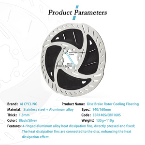 จานเบรคจักรยานเสือภูเขา/เสือหมอบ แบบดิสก์เบรค รุ่น <span class=keywords><strong>RT900</strong></span> ขนาด 140 มม. 160 มม. ระบายความร้อนได้ดี  วัสดุอลูมิเนียมอัลลอยด์  ครีบระบายความร้อน  ยึดด้วยน็อต 6 ตัว - Product Image 3
