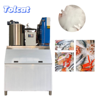 Machine à glace en flocons commerciale durable, 500 kg par jour, machine à glace en flocons à l'eau de mer pour la conservation des poissons et des fruits de mer, supermarché