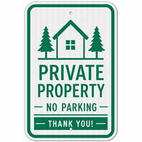 Panneaux de signalisation en aluminium pour propriétés privées, interdiction de stationnement, impression de logo personnalisée, pour communautés et rues