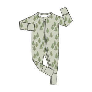 Preorder Romper Bayi Laki-laki Natal Motif Santa Rusa Pohon Natal, Model OEM, Lengan Panjang, Bahan Stretch, Resleting, Baju Tidur - Product Image 6