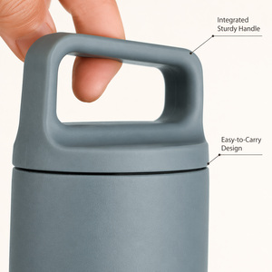 Botella de Agua Aislada de Acero Inoxidable 304 de 500 ml, Delgada, con Asa Integrada, Taza de Viaje Portátil con Tapa Hermética - Product Image 3