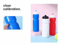 Bouteille d'eau réutilisable en plastique coloré de 750 ml, écologique, avec bec verseur à pression, pour la randonnée, les voyages en plein air, le vélo