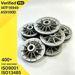 Piezas de fundición de precisión personalizadas con nervaduras radiales mecanizadas y orificio de buje, rueda/impulsor de ventilador de refrigeración de aluminio mecanizado - Product Image 1