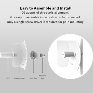 Tenda O9 25Km 5Ghz 11AC 867Mbps Ngoài Trời Wifi <span class=keywords><strong>Router</strong></span> CPE Không Dây Wifi Repeater Extender <span class=keywords><strong>Router</strong></span> AP Điểm Truy Cập Wifi - Product Image 4