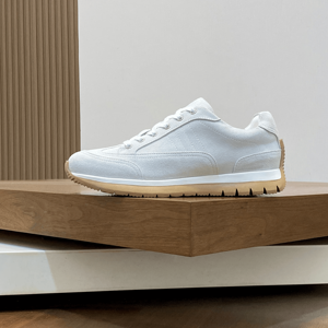 Baskets Homme Élégantes et Minimalistes en Cuir Massif avec Semelle Intérieure Rembourrée Amortissante, Non Déformables et Résistantes à l'Usure pour le Quotidien - Product Image 1