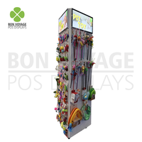 Étagère à jouets pour animaux de compagnie en métal de haute qualité à trois côtés avec des présentoirs pour cadeaux et accessoires, présentoir de sol en métal