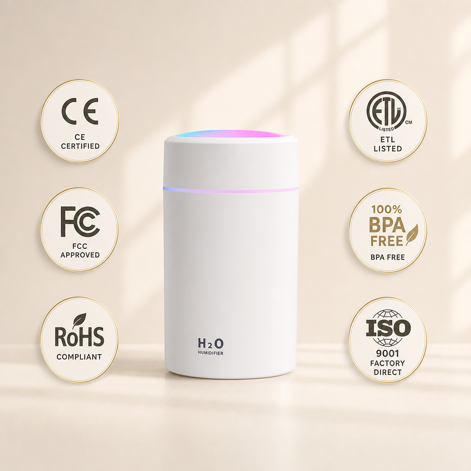Light Diffuser Types Portable Electric Cool Mist Humidifier & Aroma Oil Diffuser with Night ...