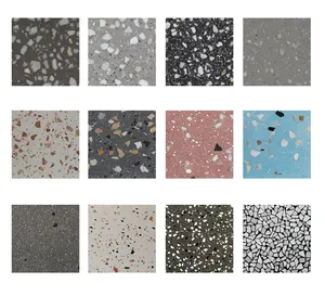 Terrazzo 타일 제조 업체 핑크 Terrazzo 바닥 타일 에폭시 Terrazzo Tlooring