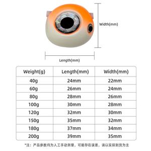 200g <strong>Madai</strong> <strong>Jigs</strong> Jigging Boat Fishing Lures Fast Sinking Tai Rubber Lure in 40g 60g 80g 100g 120g 150g 180g 200g for Bass - Product Image 3