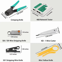 Kit d'outils pour équipement de fibre optique avec localisateur visuel de défauts et mesureur de puissance optique, sac à outils inclus