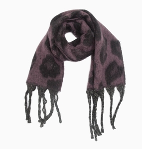 Bufanda de punto circular de invierno, chal jacquard grueso con flecos - Product Image 4