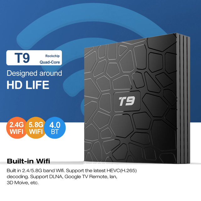 Smart Android 9.0 Quad Core 4K TV Box 2GB 16GB ROM 5G Dual WiFi RK3318 Set Top Box