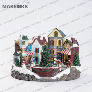 <span class=keywords><strong>Lemax</strong></span> LED Christmas Village Houses con función musical Escultura de resina para decoración del hogar - Product Image 6