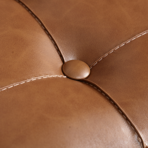 Contemporary Small Oil Wax Leather Fabric <strong>Bedroom</strong> Apartment <strong>Stool</strong> Ottoman Sofa Footrest Buckle Technology Shoe Changing <strong>Stool</strong> - Product Image 3