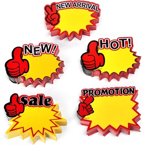 Étiquettes adhésives en forme d'étoile pour le commerce <span class=keywords><strong>de</strong></span> détail, étiquettes <span class=keywords><strong>de</strong></span> présentation vierges en forme d'étoile pour les ventes, fournitures pour les ventes <span class=keywords><strong>de</strong></span> <span class=keywords><strong>garage</strong></span>, panneaux pour les ventes <span class=keywords><strong>de</strong></span> cour - Product Image 1