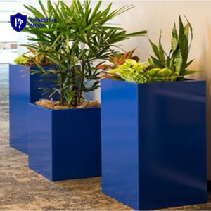 Grande jardinière <span class=keywords><strong>de</strong></span> balcon rectangulaire en aluminium <span class=keywords><strong>de</strong></span> grande hauteur avec support - Product Image 3