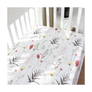 10Pcs Moq מותאם אישית הדפסת עור ידידותי ג 'רזי אורגני כותנה תינוק מצויד גיליון עריסה סט - Product Image 1