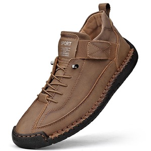 OEM Logo fatto a mano in <span class=keywords><strong>pelle</strong></span> da <span class=keywords><strong>uomo</strong></span> Casual Slip-On scarpe traspiranti alla moda con utensili taglie forti stile da passeggio - Product Image 4