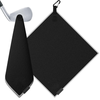 Serviette de golf avec mousqueton, séchage rapide, en microfibre à motif gaufré, pour le nettoyage des clubs de golf, accessoire de sport de plein air