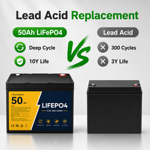 Batterie LiFePO4 12,8 V 50 Ah à décharge profonde avec BMS intelligent pour système solaire de camping-car et stockage d'énergie - Product Image 3