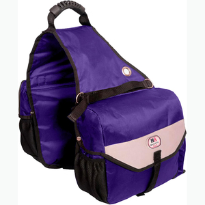 Échantillon gratuit rembourré réfléchissant isolé avec poches et porte-bouteille d'eau, sac de selle équestre durable - Product Image 2