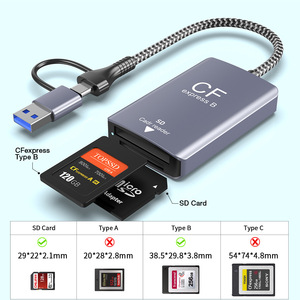เครื่องอ่านการ์ด CFexpress ประเภท B SD USB 3.2 Gen2 อลูมิเนียมอัลลอยด์ความเร็วสูงสำหรับกล้อง - Product Image 5
