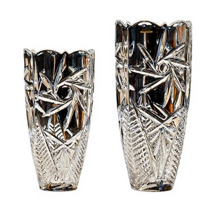 <span class=keywords><strong>Vase</strong></span> en verre <span class=keywords><strong>de</strong></span> <span class=keywords><strong>cristal</strong></span> bohème importé <span class=keywords><strong>de</strong></span> République tchèque, modèle 86578, transparent, luxe léger, ornement vintage pour la maison - Product Image 1