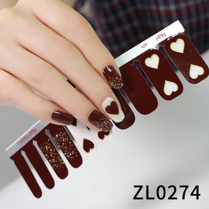 Venta al por mayor personalizado <span class=keywords><strong>Festival</strong></span> de Primavera Día de San Valentín Nail Wraps pegatina moda nail art polaco tiras para las mujeres - Product Image 4