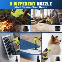 Souffleur turbofan QIYUN 350W, mini souffleur à air comprimé avec batterie Ryobi 18V, vitesse de ventilation élevée pour usage domestique et automobile