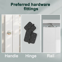 Porte de placard pliante en verre trempé dépoli 24 ''X 80'' Porte pliante intérieure avec quincaillerie