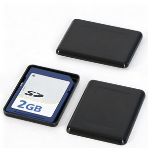 SUNSHING Single Slot SD Card Storage Case Slim <b>Memory</b> Card Plastic <b>Box</b> for Camera SD Card Container Mini Black SD Cards Holder - Product Image 2