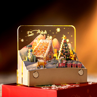 Calendrier de l'Avent 3D en papier, décoration de bureau, notes à feuilles mobiles, design creux multicouche, boîte incluse pour Noël - Prix usine