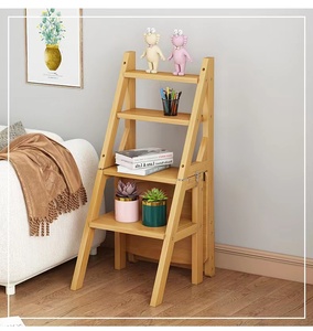 2022การออกแบบใหม่อเนกประสงค์พับเก้าอี้ขั้นตอนบันไดไม้วัสดุไม้ไผ่สำหรับ<span class=keywords><strong>คลังสินค้า</strong></span>ห้องสมุด - Product Image 3