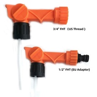 Pulvérisateur d'extrémité de tuyau à siphon pour engrais et produits nettoyants, compatible avec les flacons chimiques 28/410 et 28/415, pour dilutions 1:20 et 1:50.
