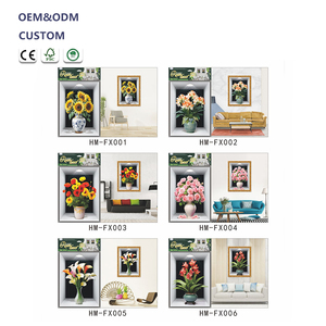 Pegatinas de Pared de <span class=keywords><strong>Flores</strong></span> y Plantas, Marcos de Fotos 3D, Decoraciones de Pared para Sala de Estar, Sofás, Pegatinas Autoadhesivas - Product Image 1