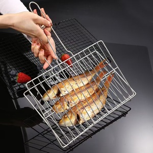 Bajo MOQ Precio de fábrica Parrillas de barbacoa de acero inoxidable Rejillas de parrilla de <span class=keywords><strong>malla</strong></span> de alambre para barbacoa Asar pescado - Product Image 1