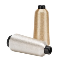 Fil d'argent pur haute ténacité en gros pour fil métallique polyester/métallique pour machine à broder et à tricoter type MS