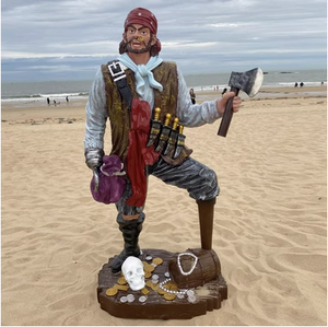 Scultura all'aperto decorazione scultura in fibra di vetro pirati della statua Jack personaggio caraibico - Product Image 2