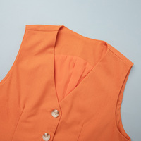 Femmes Chic gilet jupe costume 2 pièces ensemble été nouvelle femme haut sans manches à la mode bureau dames tenues amples