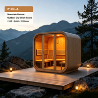 Cabine de sauna à vapeur sèche grande capacité pour 8 personnes, 2100x2400x2100mm, en bois de cèdre/hemlock/épicéa, pour hôtels, gymnases, centres de bien-être