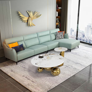 Living Room Luxury Modular L-Shaped Sofa Set with Contemporary Design Synthetic Leather for Hotel and Apartment Use - Product Image 1