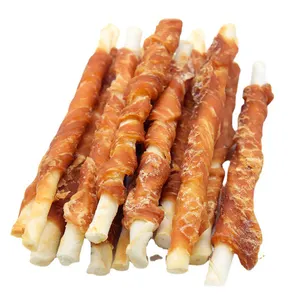 Pure Meat Wrapped Cowhide Natural Chew Teeth Cleaning Pet Snacks Beefhide Rolls For Dogs