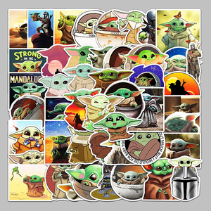 Pegatina de Equipaje con Diseño de Baby Yoda de <span class=keywords><strong>Star</strong></span> <span class=keywords><strong>Wars</strong></span>, Creativa, Impermeable, para Decoración de Patinetes, Computadoras y Tabletas - Product Image 3